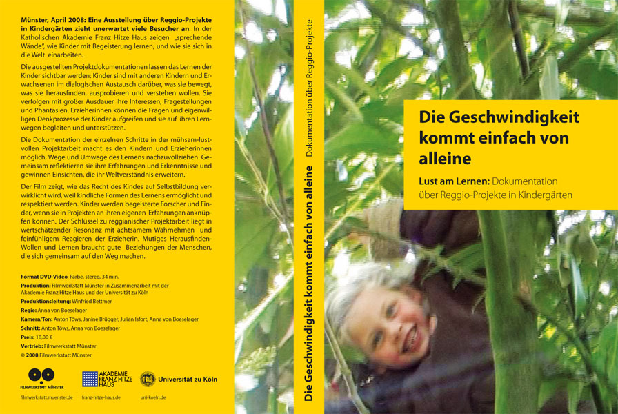 DVD-Cover: Dokumentation über Reggio-Projekte in Kindergärten